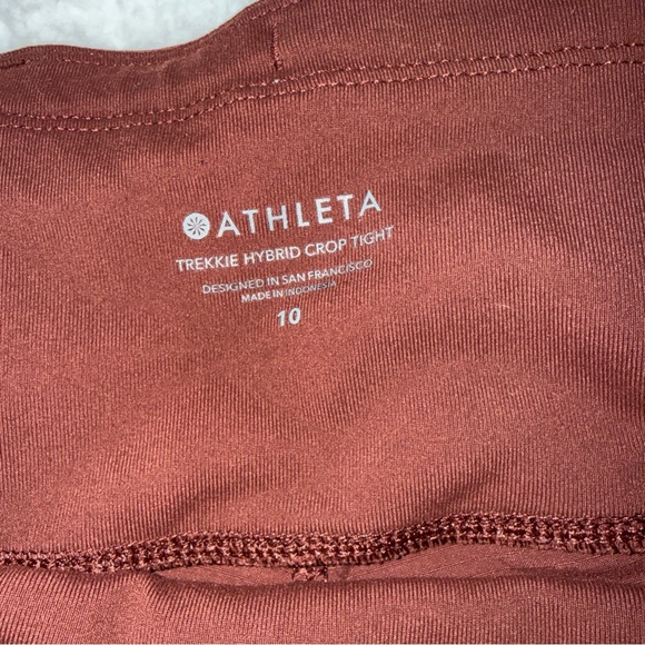 Athleta Trekkie Hybrid Crop Tight in Rust - Picture 3 of 8